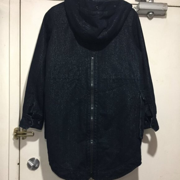 ABLE JEANS LONG METALLIC DENIM JACKETS SIZE M - Picture 5 of 10